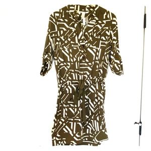 DVF Selema tie waist, shift Dress, size 2